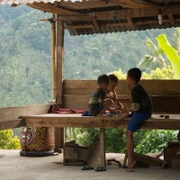 Playing children in Bali.