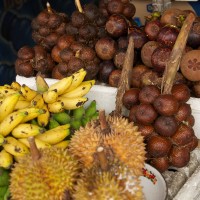 At the many stalls you can find all kinds of fruits from the island of Bali.