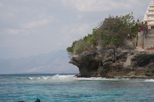 Een tempel op een klif op Bali.
