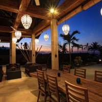 On the terrace enjoying the nightfall in Bali.