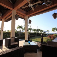 Holiday villa in Bali with covered terrace.