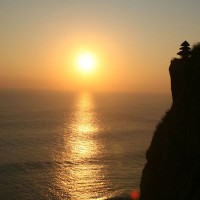 The setting of the sun in the Bali Sea.